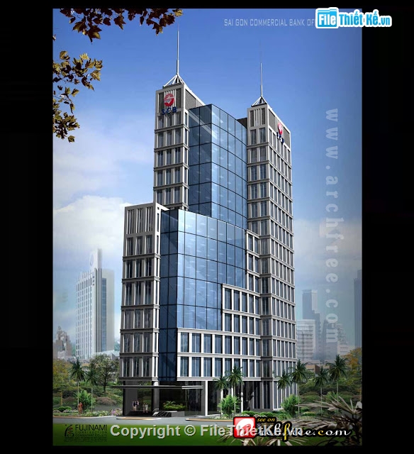 Bản vẽ,nhà cao tầng,Bản vẽ nhà phố,Bản vẽ autocad,tòa nhà SCB